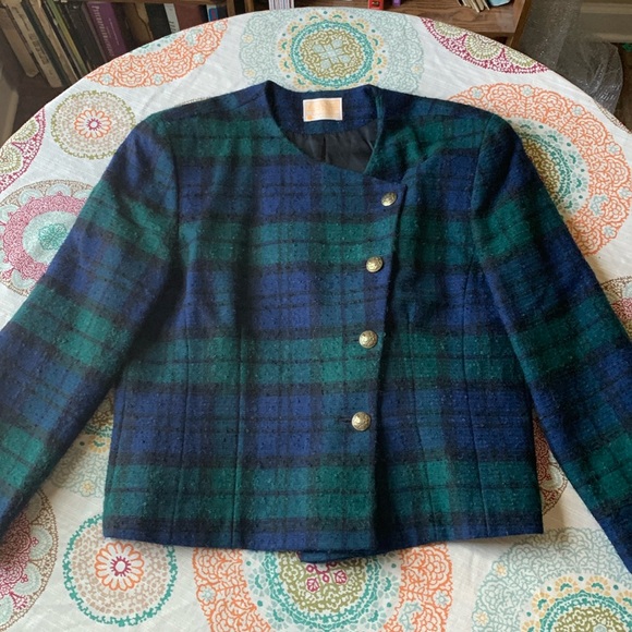 Vintage Pendleton Black Watch Tartan Pure Virgin Wool Jacket 16 EUC - Picture 1 of 17